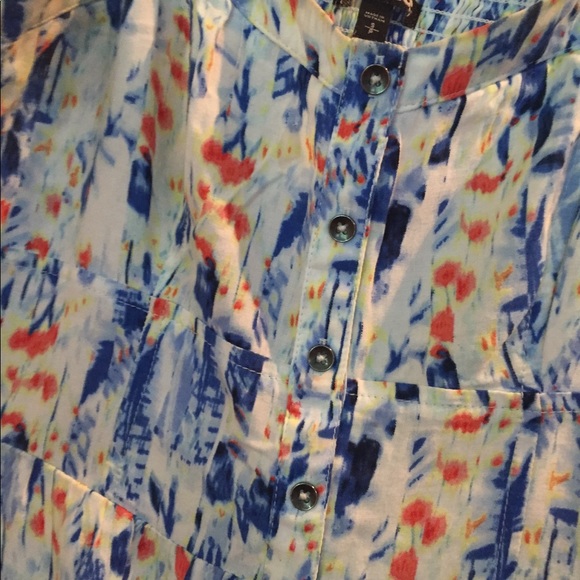 Express mini dress, teal pattern, size small - Picture 4 of 4